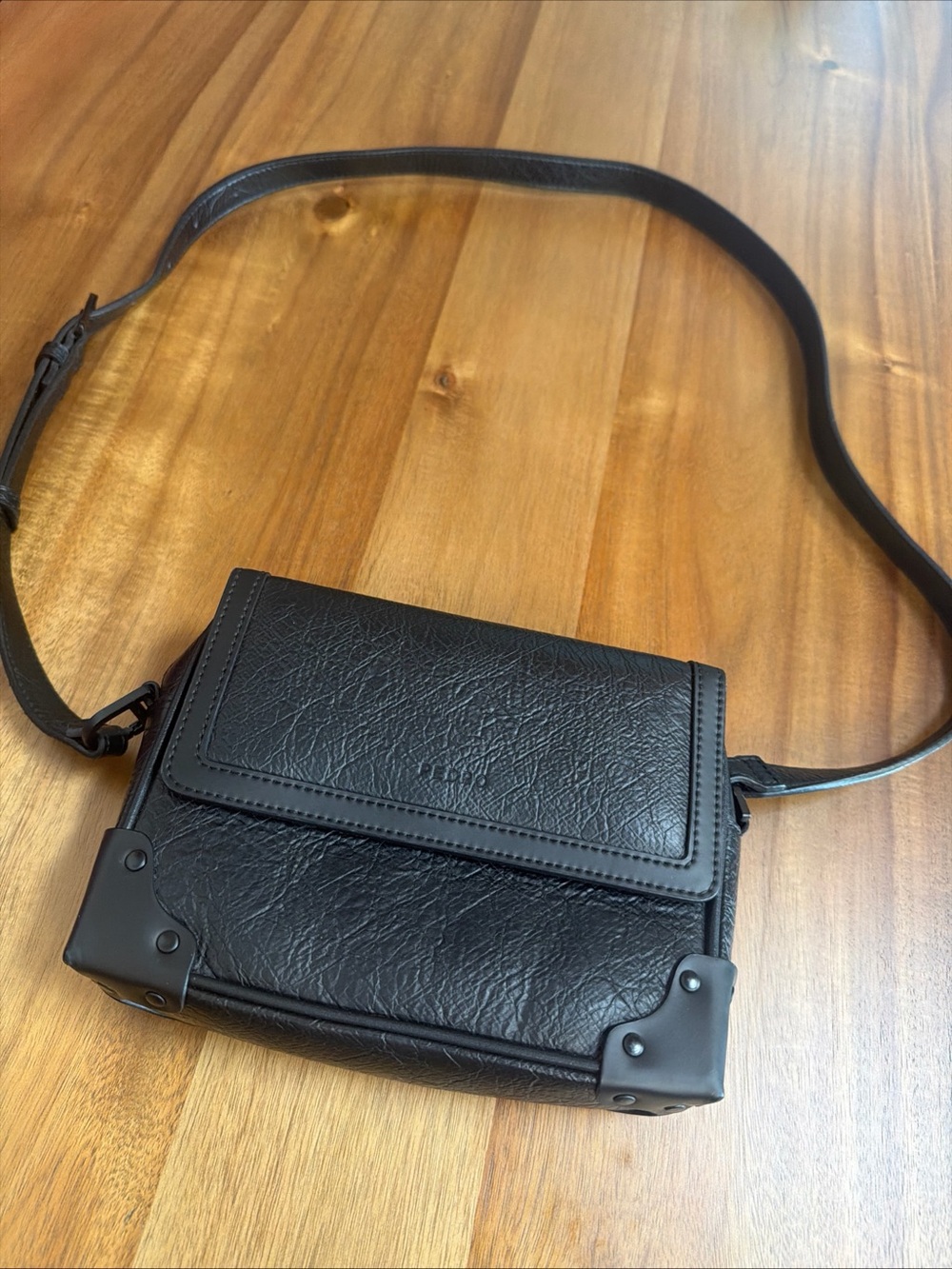 Pedro Norton Boxy Sling Bag Small Black Boxy Crossbody Purse